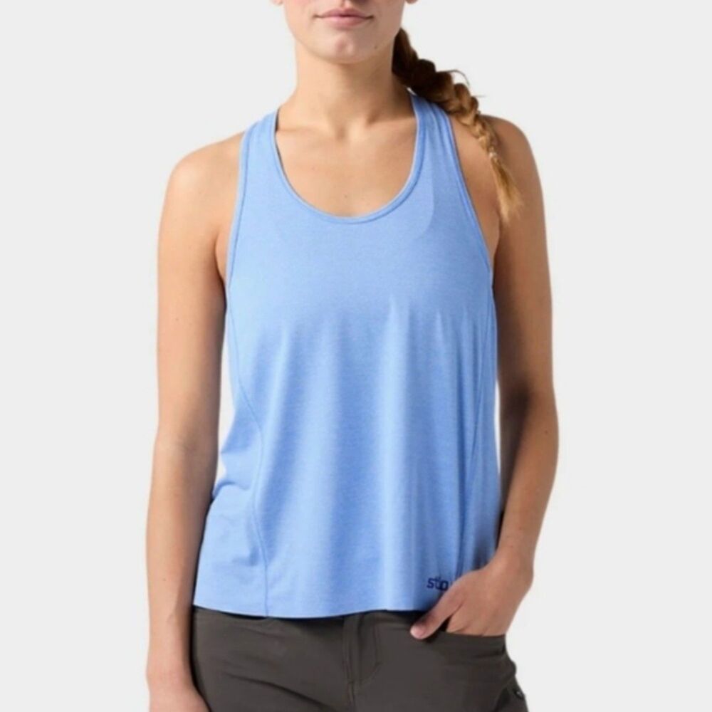 Stio Lucent Women's Active Tank Sz L Blue Sleeveless Top Hiking Backpacking